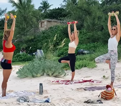 Entraîneur de fitness location villa bahamas avec personnel